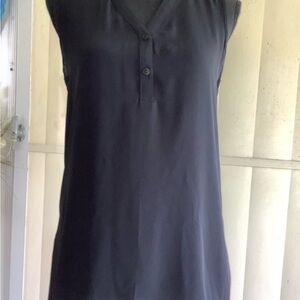 Black sleeveless tunic type top